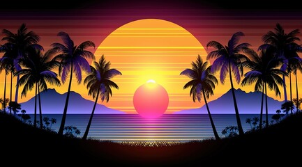 sunset on the beach