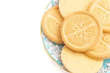 Sweet and Sour Lemon Shaped Shortbread Cookie Biscuits