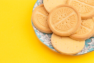 Sweet and Sour Lemon Shaped Shortbread Cookie Biscuits