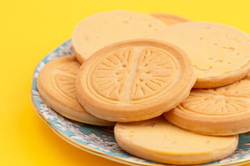 Sweet and Sour Lemon Shaped Shortbread Cookie Biscuits