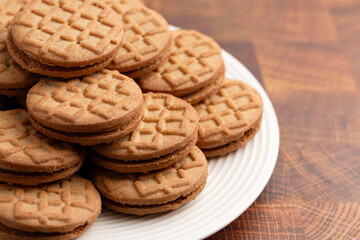 Creamy Round Peanut Butter Sandwhich Biscuit Cookies