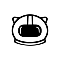 cat astronaut logo vector illustration template design