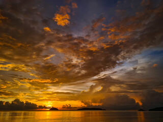 Sunset view in Tg Aru Kota Kinabalu Sabah