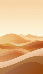 Abstract Sunset Desert Hills in Warm Earth Tones.