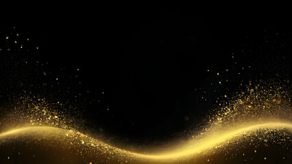 Abstract magic gold dust background. Beautiful golden background