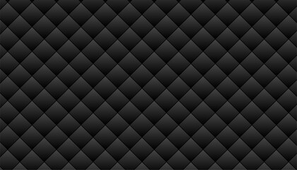 Obraz premium premium dark quilted sofa pattern background in geometric style