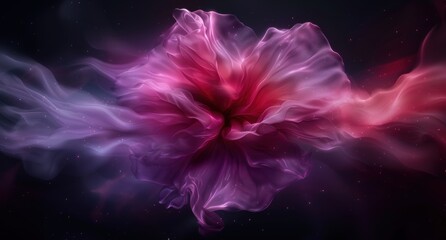 Obraz premium Vibrant pink flower in space