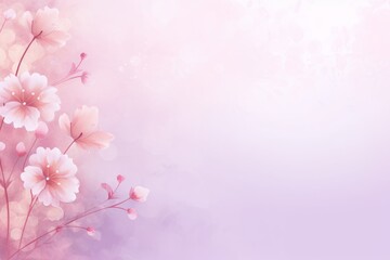 Spring flowers on a lilac background. Design for a banner, cover, decoration, poster. 