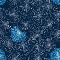 Stylized flower grid pattern with energetic curved lines