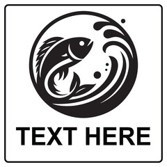 Fish silhouette best new logo vector , Vector set of linear logos and emblems fish and fishing abstract design elements 