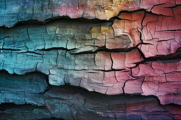 Fototapeta premium Beautiful and vibrant multi-colored rock texture with natural geological patterns in high resolution close-up detail