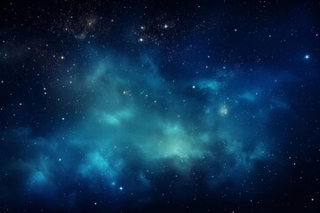 Obraz premium A cosmic abstract background illustration with deep blues and sparkling stars, simulating the vast expanse of outer space