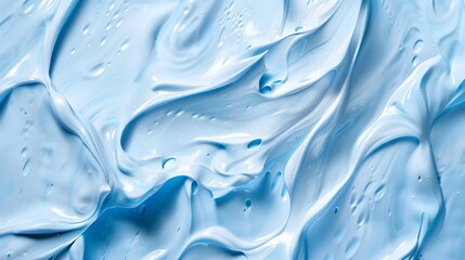 Obraz premium Minimalist Abstract Blue Background with Fresh Moisturizer Concept for Healthy Hydrated Skin