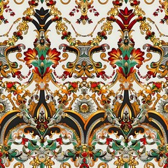 Obraz premium Stunning Nature Inspired Seamless Pattern with Intricate Design