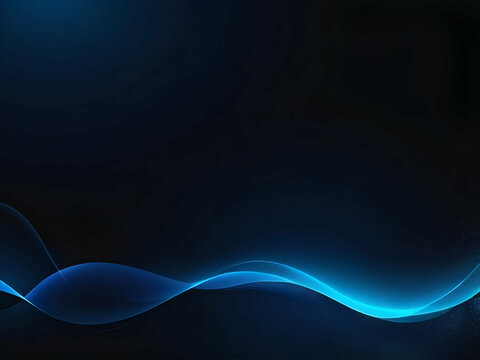 Abstract Blue gradient background grainy glowing blue light on dark background noise texture effect design