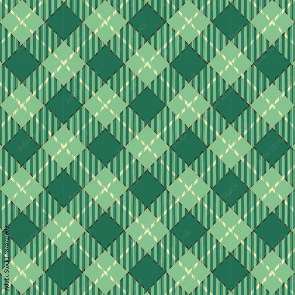 Canvas Prints christmas gingham seamless pattern with stripes.checkered tartan plaid with twill weave repeat patte