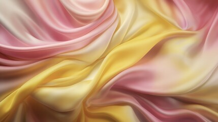 Obraz premium Close-Up Macro Photography of Silk Fabric with Elegant Folds and Smooth Fluidity, Showcasing Abstract Art and Detailed Texture