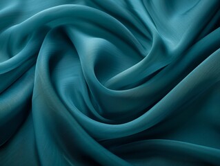 Obraz premium Close-Up Macro Photography of Silk Fabric with Elegant Folds and Smooth Fluidity, Showcasing Abstract Art and Detailed Texture