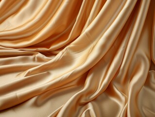 Fototapeta premium Close-Up Macro Photography of Silk Fabric with Elegant Folds and Smooth Fluidity, Showcasing Abstract Art and Detailed Texture