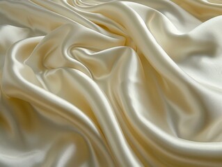 Obraz premium Close-Up Macro Photography of Silk Fabric with Elegant Folds and Smooth Fluidity, Showcasing Abstract Art and Detailed Texture