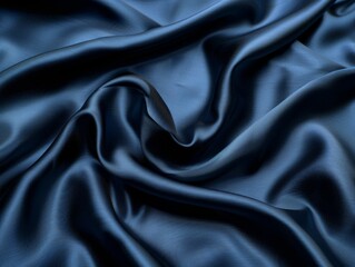 Obraz premium Close-Up Macro Photography of Silk Fabric with Elegant Folds and Smooth Fluidity, Showcasing Abstract Art and Detailed Texture