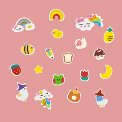 cute doodle elements vector design hand draw