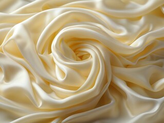 Fototapeta premium Close-Up Macro Photography of Silk Fabric with Elegant Folds and Smooth Fluidity, Showcasing Abstract Art and Detailed Texture