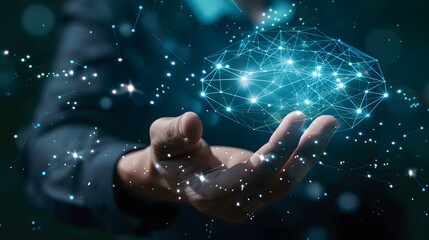 Businessman using cloud ERP to manage HR and company resources efficiently