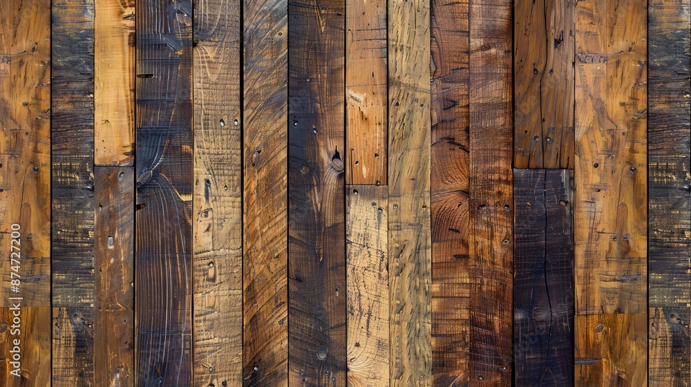 Poster a rustic wood grain pattern with natural textures and warm tones, ideal for adding a cozy and organi