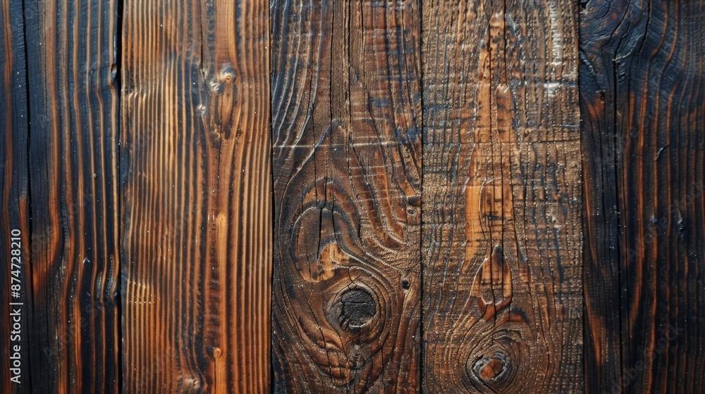 Poster a rustic wood grain pattern with natural textures and warm tones, ideal for adding a cozy and organi