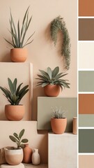a bohemianinspired composition with a color palette of background