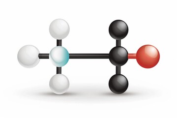 **oxygen molecule bonding illustration on white 