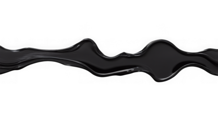 Black paint streaks. isolated transparent background