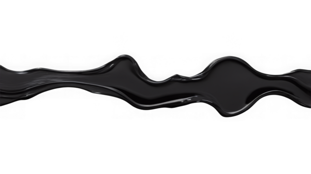 Black paint streaks. isolated transparent background