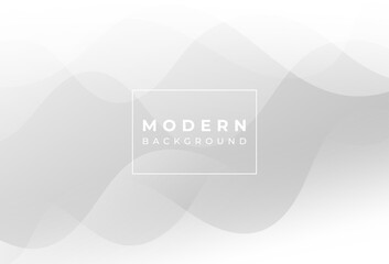 Modern abstract background. Gray and white gradient. Wavy abstract effect style. Vector. Eps 10