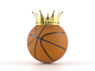 Basketball ball with crown