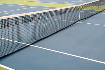 Empty tennis court seen outdoors