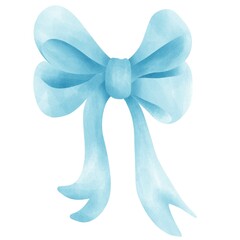 blue ribbon tied with bow