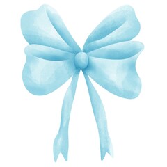 blue ribbon tied with bow