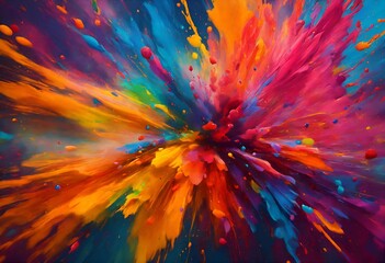 Obraz premium abstract colorful background with splashes