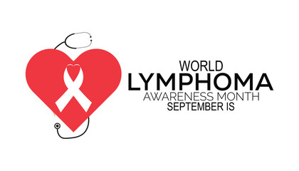 World Lymphoma Awareness month is observed every year on September. banner design template Vector illustration background design.