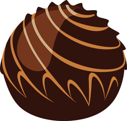 Chocolate cake vector illustration