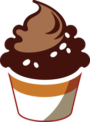 Chocolate cake vector illustration