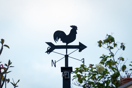 wind vane on a roof