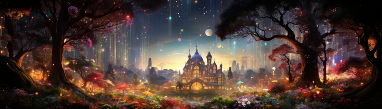 A magical zoo with mythical creatures like unicorns and dragons in enchanted enclosures