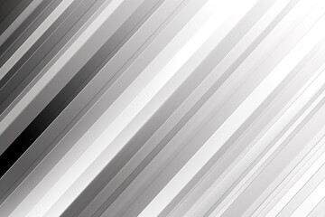 Fototapeta premium Abstract diagonal stripes in shades of gray forming a dynamic pattern, set against a white background, conveying a minimalist concept. Generative AI