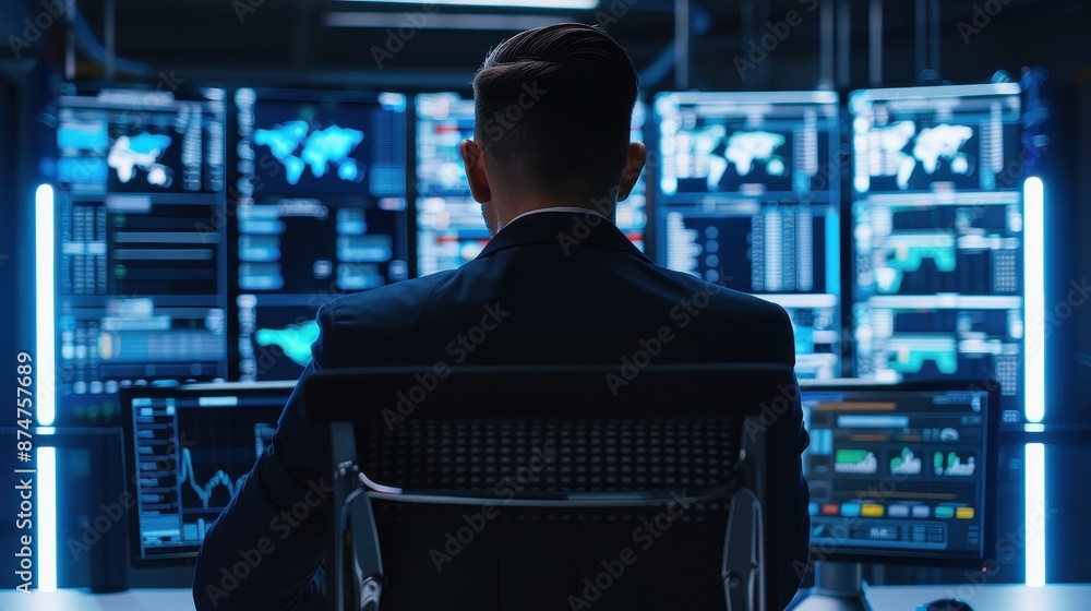 Aufkleber cybersecurity expert analyzing network vulnerabilities to enhance protection