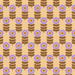 abstract flower seamless pattern floral motif pattern for fabric background surface design packaging vector illustration