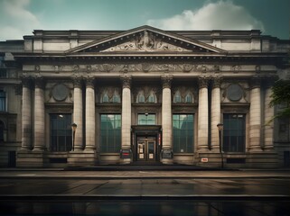 Classical Architecture with Pillars