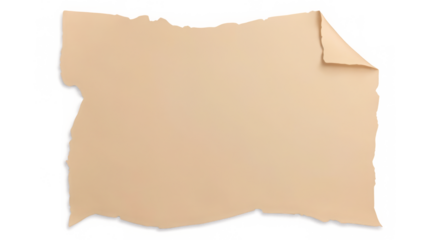 Torn Paper Mockup isolated transparent background
